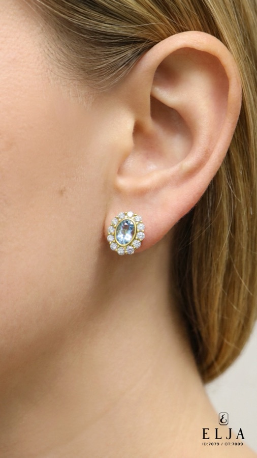 Aretes de aguamarina, celebración de la maternidad